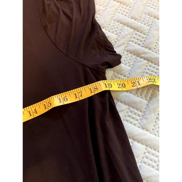 Half Moon By Modern Movement Black Short Sleeve Knit Lounge Dress - Size Large - Picture 4 of 5